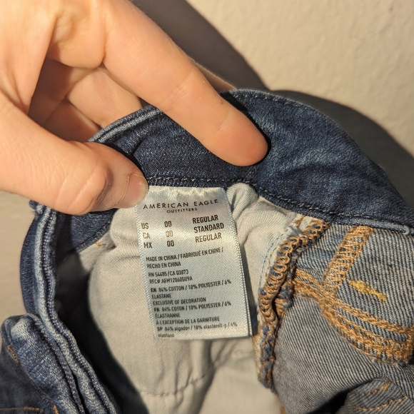 American Eagle The Dream Jean Curvy Hi Rise Jeggings 00 - Picture 8 of 8